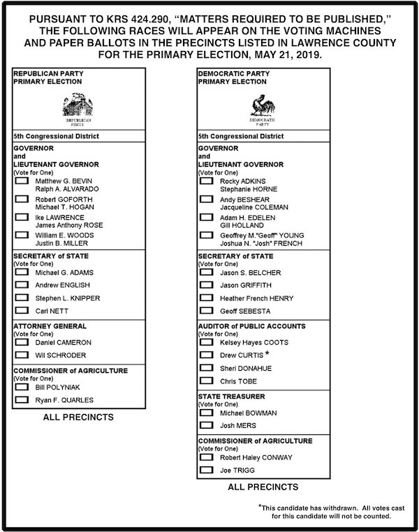 chestnuthill township pa sample ballot 2019
