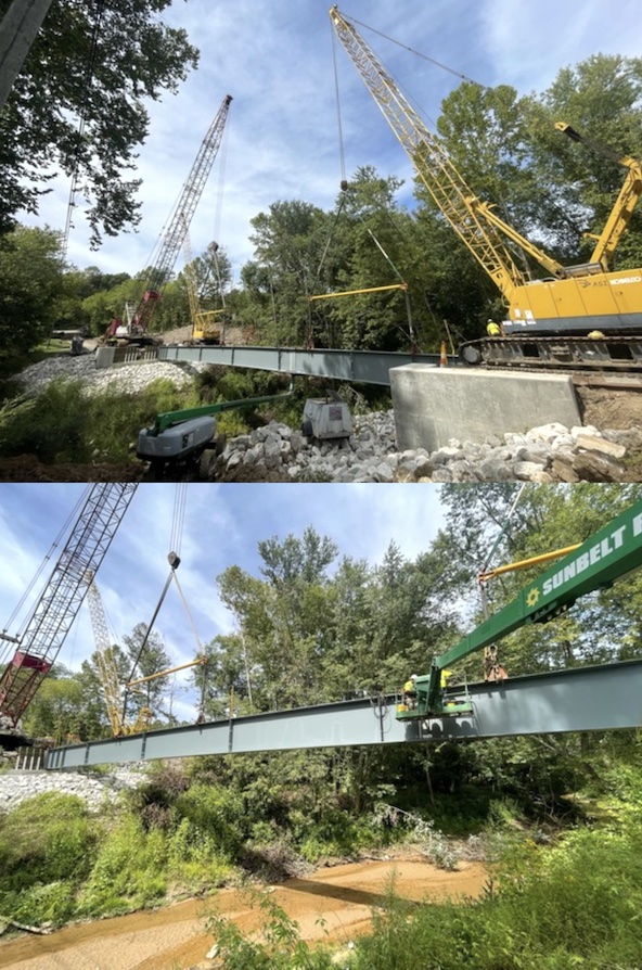 KY 581 Georges Creek Bridge in Lawrence County Takes Shape